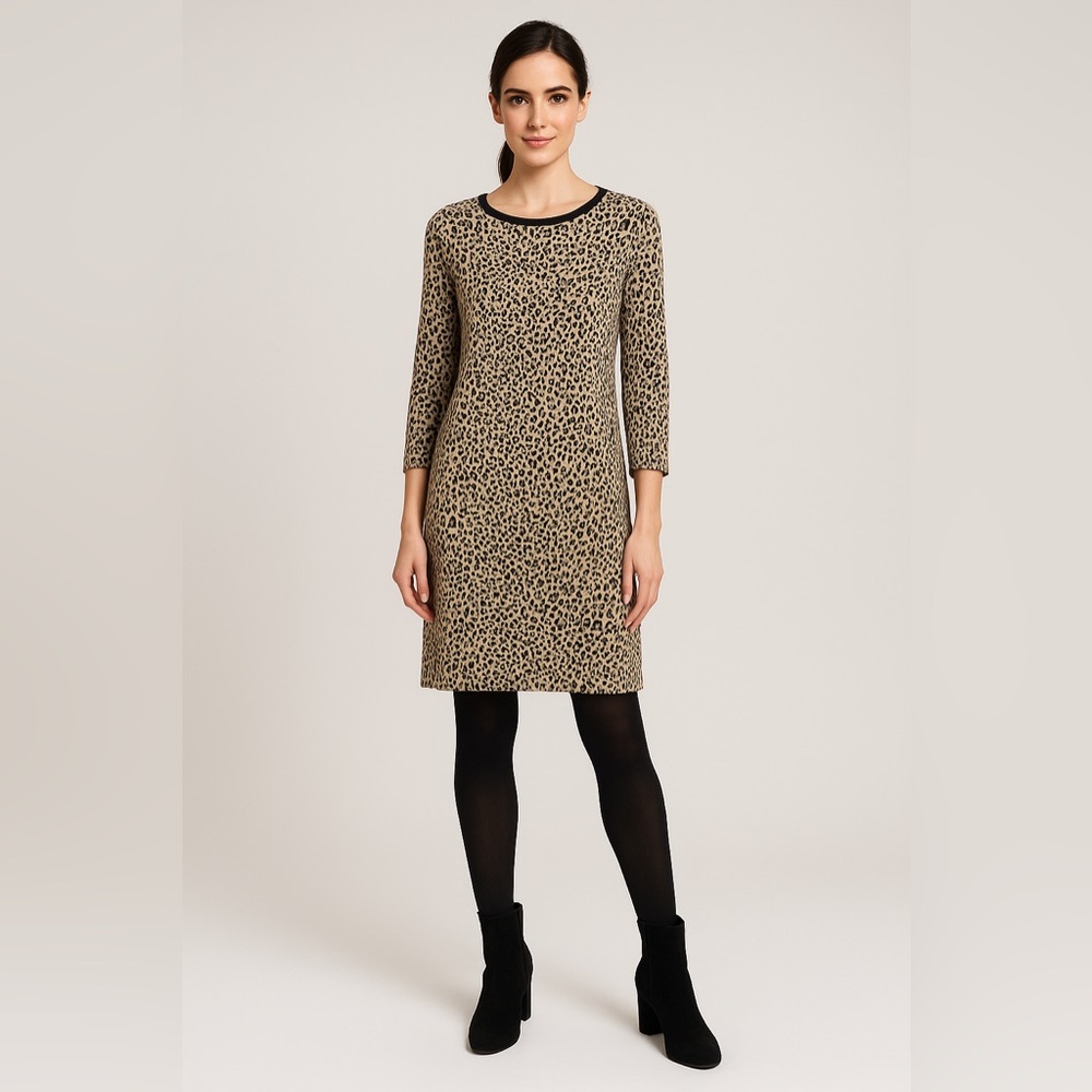 Tyler Böe Leopard Print Shift Dress with Pockets – Size L